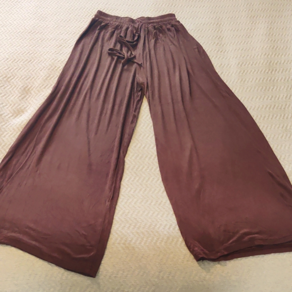Pinkyotto Rich Brown Light Knit Wide Leg Pants Size XS